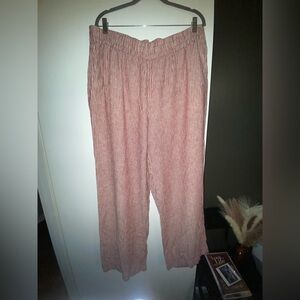 Old Navy Rust Striped Wide Leg Pants